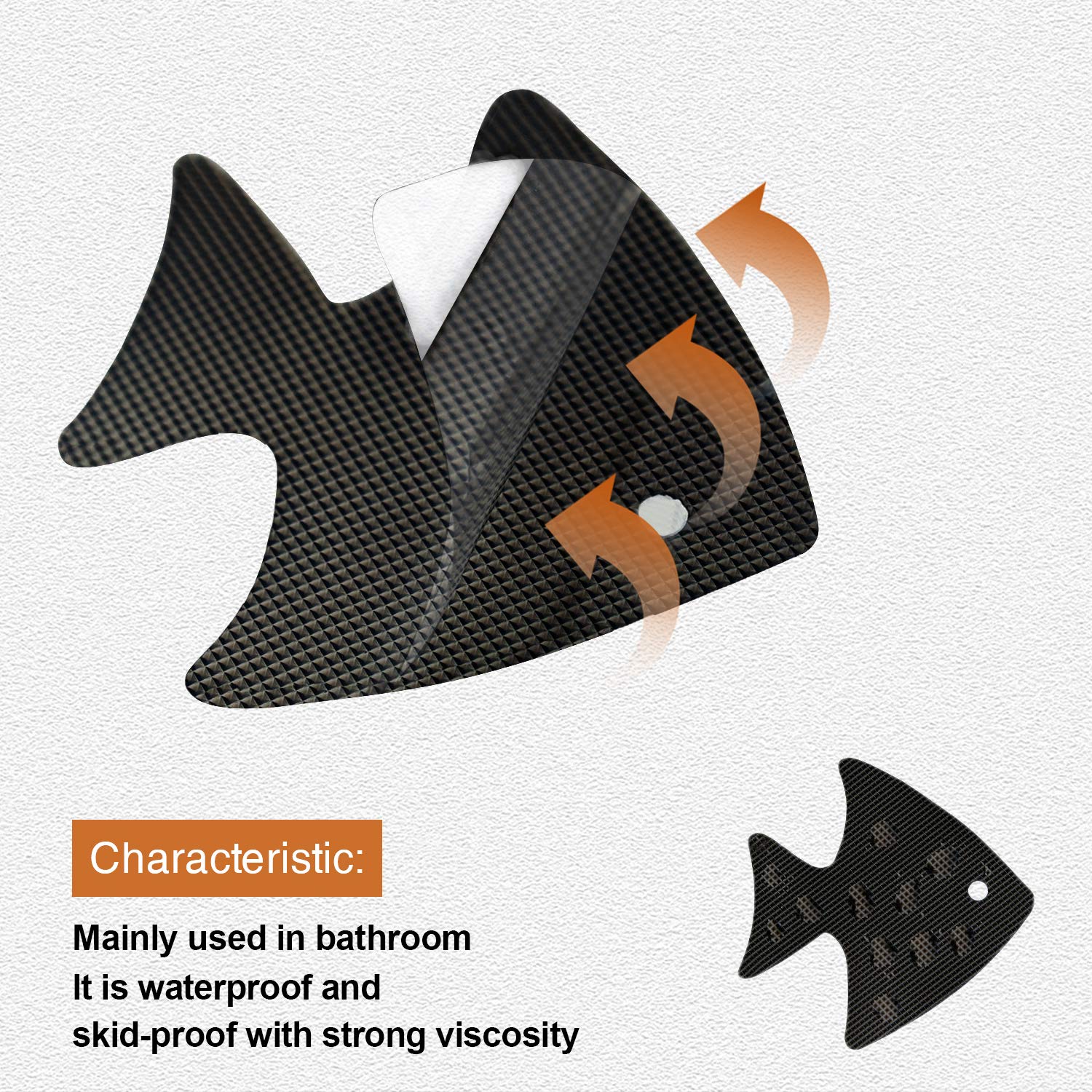 Bathtub Stickers Non-Slip  24 PCS Safety Shower Treads Adhesive Appliques with Premium Scraper (Black)